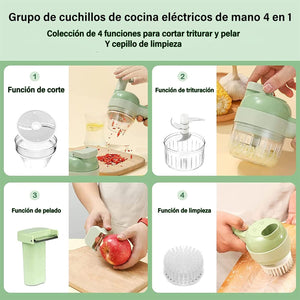 Mini Cortadora de Verduras Eléctrica 4 en 1